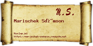 Marischek Sámson névjegykártya